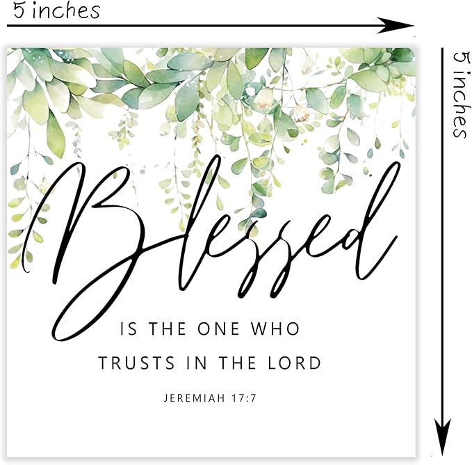 Christian Gifts, ‘Blessed Is The One Who Trusts In The Lord’ Wooden Box Sign Decor, Thanksgiving, Christmas Gifts, Christian Decorations, Christian Home Décor Gifts for Family, Friends, etc.(060)