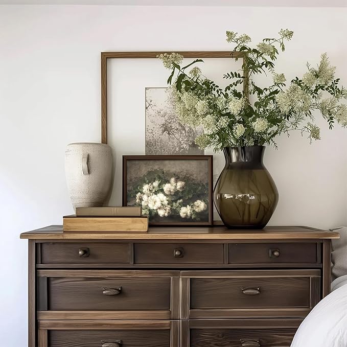 RETRART Vintage Wall Art, Vintage Floral Wall Art Prints - Vintage Flower Pictures Decor Aesthetic - 8" x 10" Unframed Canvas Prints for Bedroom Living Room Bathroom Wall Decor