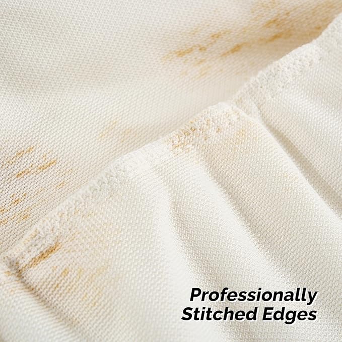 FUTEI Yellow White Decorative Throw Pillow Covers 20x20 Inch Set of 2,Soft Fuzzy Faux Rabbit Fur Cushion Covers with Raised Texture,Neutral Boho Home Decor for Couch Bed Living Room