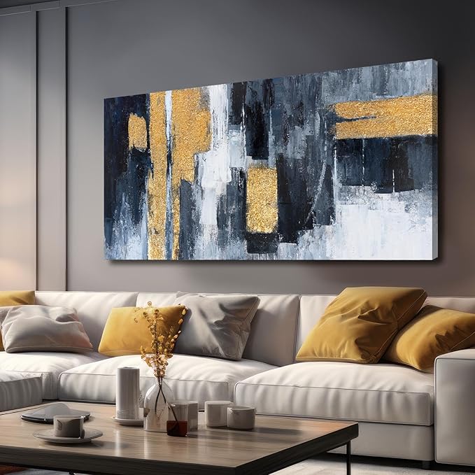 VAYIMDH Neutral Wall Decor Modern Wall Art Abstract Canvas Wall Poster 24"x48" Wall Print for Dining Room Area Decorations for Bedroom