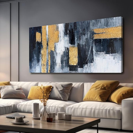 VAYIMDH Neutral Wall Decor Modern Wall Art Abstract Canvas Wall Poster 24"x48" Wall Print for Dining Room Area Decorations for Bedroom