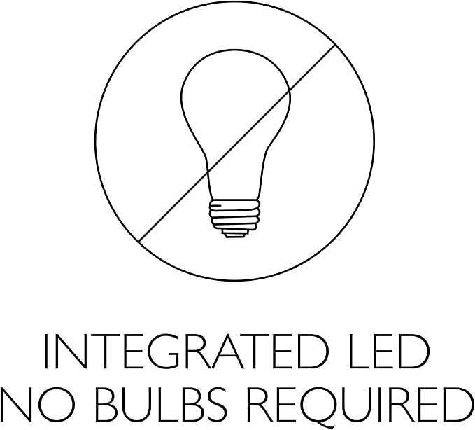 Design House 11 Inch Hays Integrated LED Ceiling Light 2-Pack with Frosted Glass, White, 579177