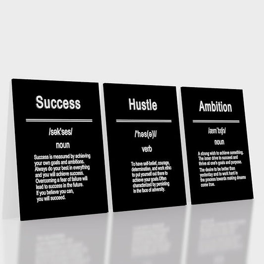 Inspirational Poster Print Wall Art Motivational Success Entrepreneur Quote Painting on Canvas Picture Wall Decor Artwork for Modern Home Living Room Bedroom Workplace Ready to Hang [60''Wx28''H]