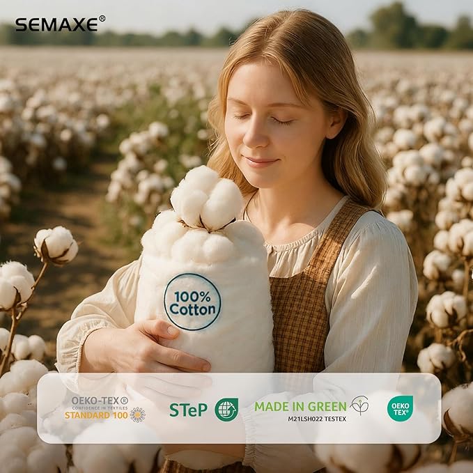 SEMAXE Hand Towels for Bathroom, 100% Cotton Towels with Hanging Loops, Soft and Absorbent, 4 Pack Hand Towel Set for Gym, Shower, Hotel, Spa and Kitchen, Colorful Towel - Wheat Field Collection