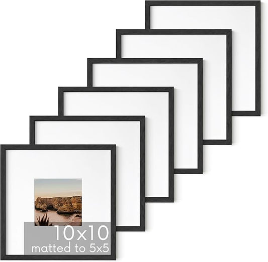 HAUS AND HUES Black Square Frames Set of 6-10x10