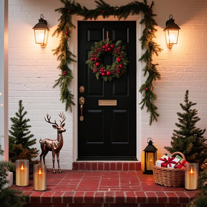 Gray Flameless Candles with Remote and Timer, 2 Pcs(D3 xH6) Flickering Battery Operated Acrylic LED Pillar Candles, Electric Fake Candles for Holiday Wedding Home Party Fireplace Décor