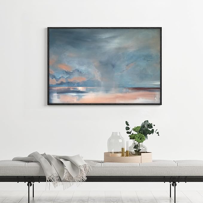 27x40 Black Wood Picture Frame, 27 x 40 Poster Frame for Wall - Solid Oak Wood & Tempered Glass, Rustic Wood 27 by 40 Frames, 27x40 Picture Frame Matted to 24x36, Large Art Frames 27 x 40, 1 Pack