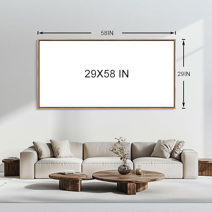 YCPRIMER Large Canvas Wall Decor for Living Room Wall Decoration in Wooden Frames for Office Decorative Paintings for Bedroom Black and White Sea Artwork Waves Wall Paintings