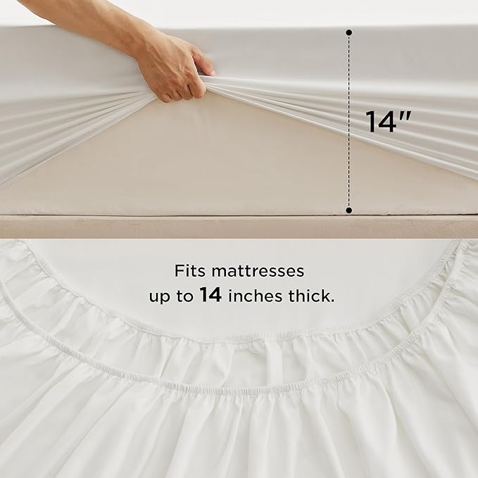 Bedsure California King Size Comforter Set Beige, 7 Pieces Boho Bed in a Bag, Gift for Christmas Contrasting Design Bedding Set with Soft Comforter, Sheets, Pillowcases & Shams