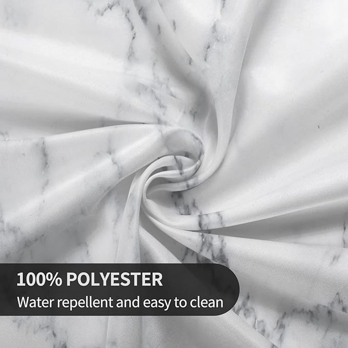 Kawani White Marble Round Tablecloth 60 Inch Ruitic Black and Grey Table Cloth Waterproof Fabric Farmhouse Abstract Tablecloths Decorative for Holiday Party Picnic