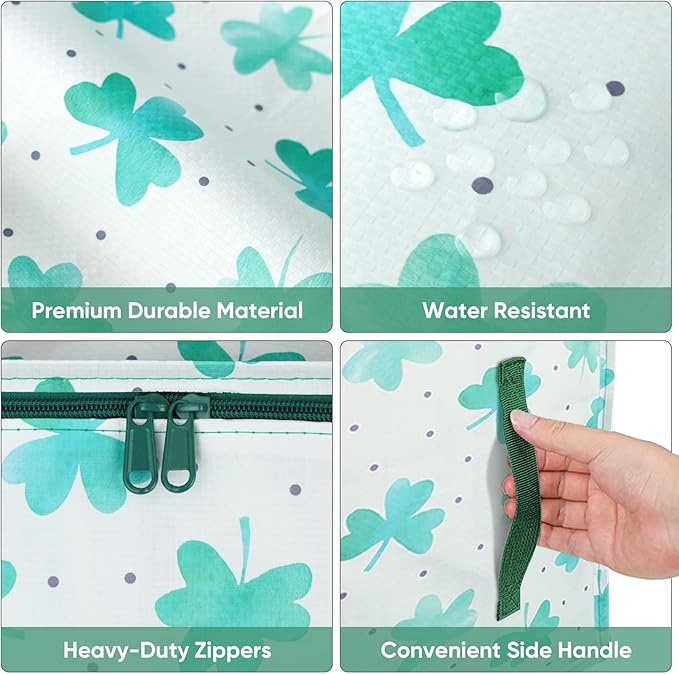 BALEINE 8-Pack Oversized Moving Bags with Reinforced Handles, Heavy-Duty Storage Tote for Clothes, Moving Supplies (Clover, 8-Pack)