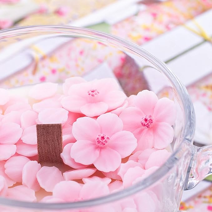 Romantic Sakura Cup Scented Soy Candle for Birthday Gift Wedding Favor