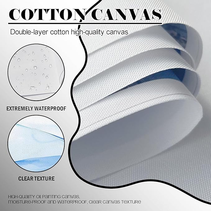 KZKU Floral Canvas Wall Art Orange and White Wildflowers Modern Botanical Print Watercolor style Flower Picture for Bedroom Living Room Artwork Home Wall Decoration