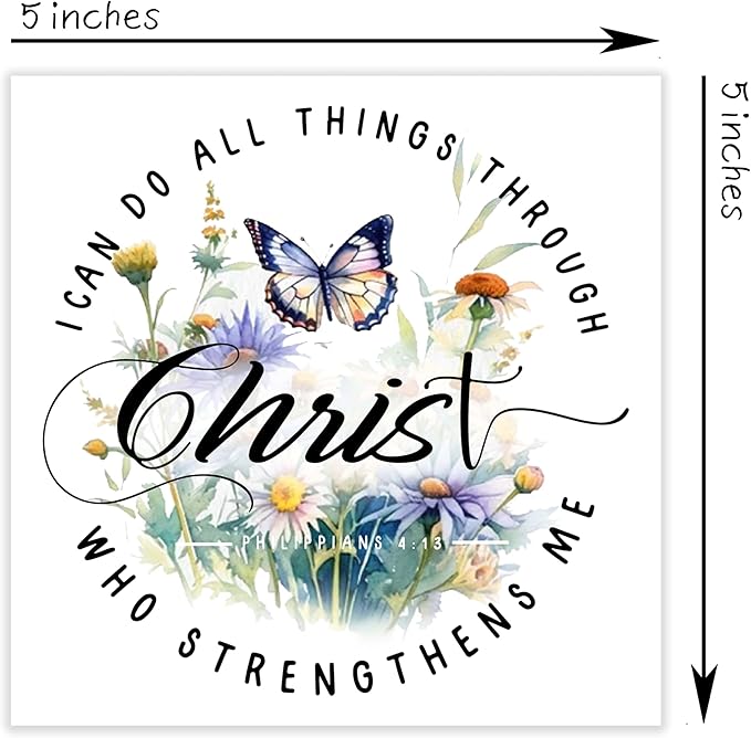 Christian Gifts, ‘I Can Do All Thing Through Christ’ Wooden Box Sign Decor, Thanksgiving, Christmas Gifts, Christian Decorations, Christian Home Décor Gifts for Family, Friends, etc.(058)