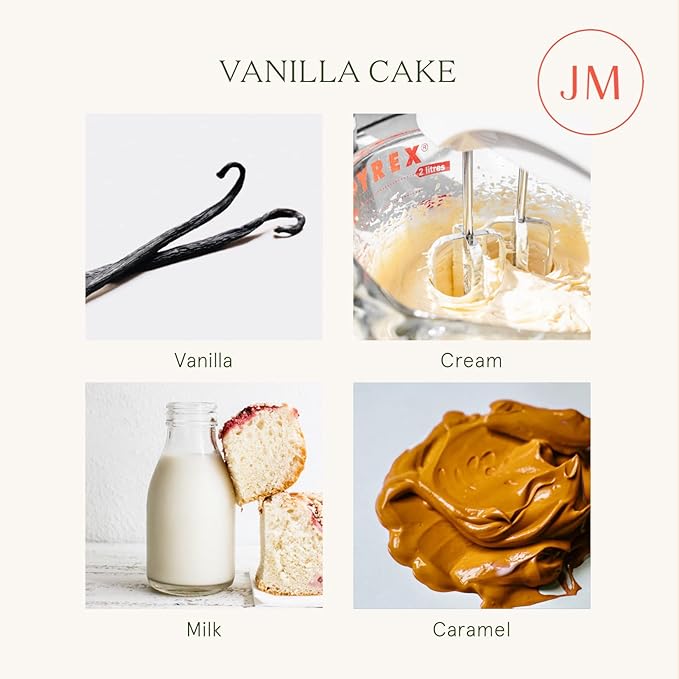 LA JOLIE MUSE Scented Candlse, Vanilla Cake Candle, Luxury Candle Gift, House Warming Gift for New Home, 70 Hours Burning Time