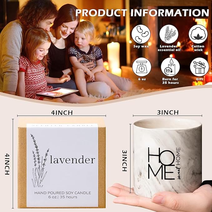 FreeJac Home Decoration New Home Gift for Home Sweet Home Decor Housewarming Gift for Women Men Friend House Warming Decoration Party New Homeowner Gifts for Someone Moving Away Scented Candle 6oz