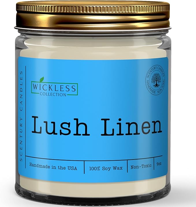 Wickless Candles for Candle Warmer Lamp, Many Scents to Choose, 100% Non-Toxic Soy Wax, Scented Candle Melts for Warming Plate, Handmade in The USA (Lush Linen Clear)