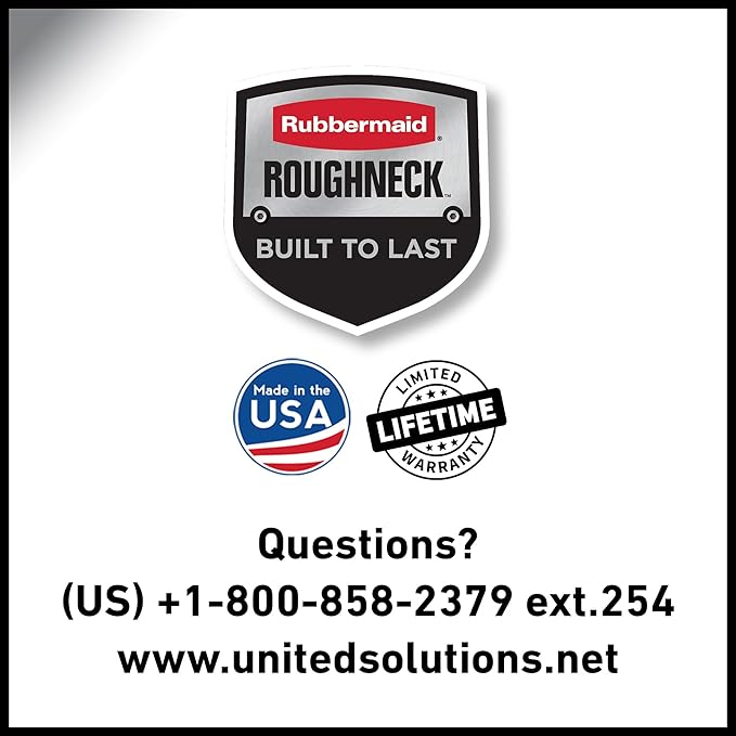 Rubbermaid 3-Pack Garage Storage Bins 18x12 Inch Heavy Duty Storage Bins, Large Capacity - USA Made Stackable Plastic Bins with Lids Black