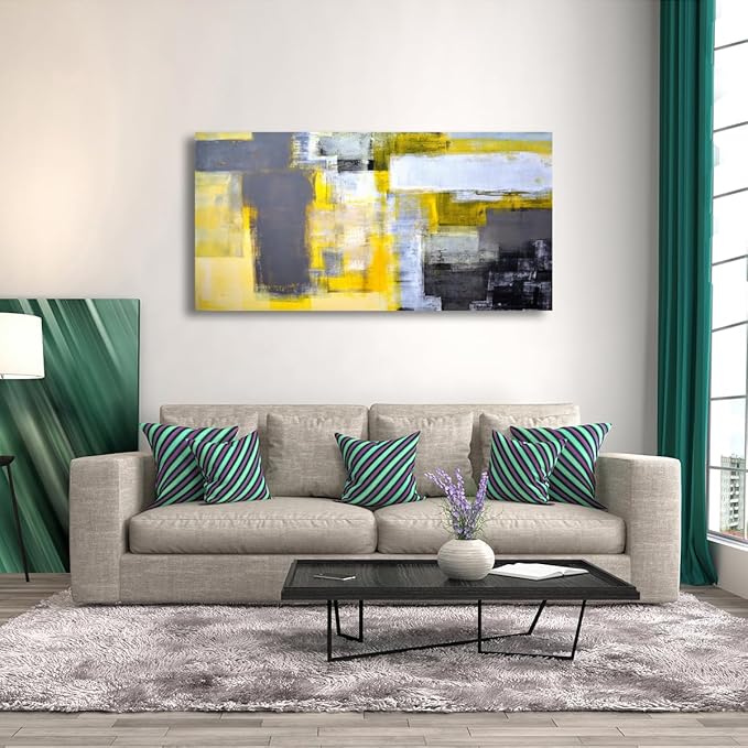 Color Block Abstract Pictures Canvas Wall Art for Living room Bedroom Wall Decor,Abstract Wall Art Print Paitnings for home Decor,Morden Artwork Line Drawing Full of Imagination Canvas Art