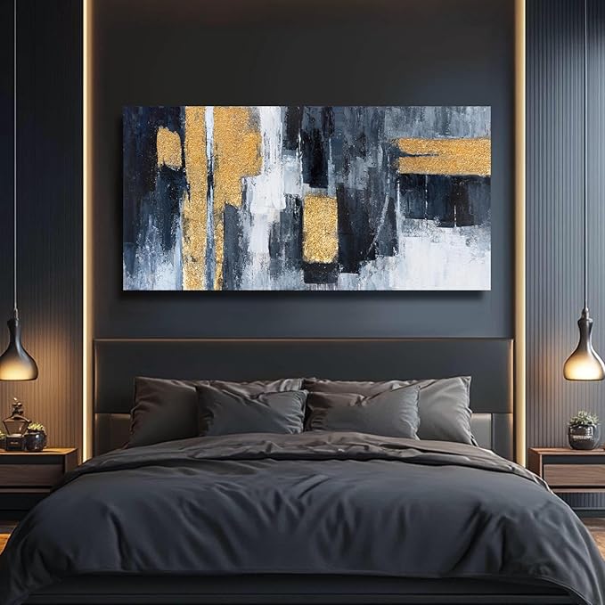 VAYIMDH Neutral Wall Decor Modern Wall Art Abstract Canvas Wall Poster 24"x48" Wall Print for Dining Room Area Decorations for Bedroom