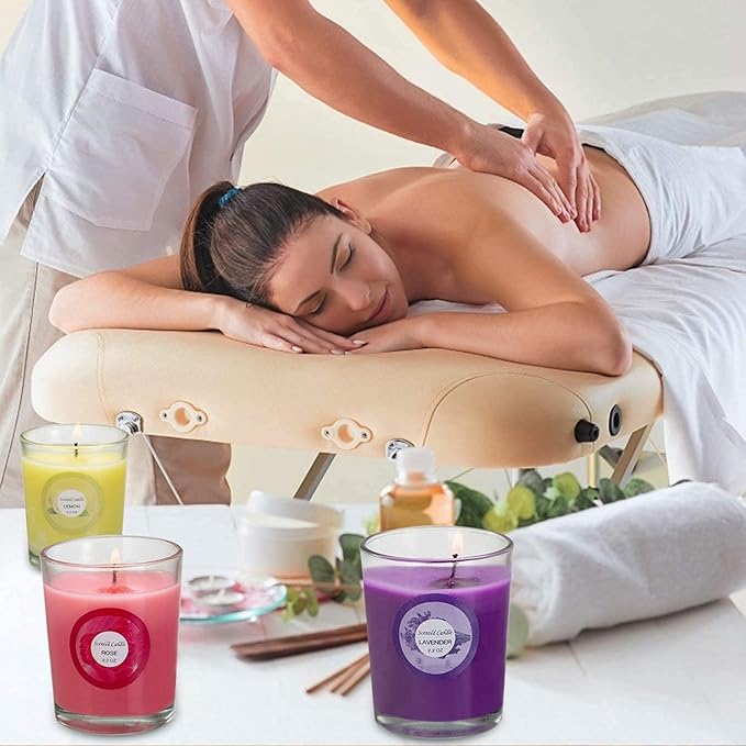 Scented Candles, Jasmine, Rose, Vanilla, Bergamot, fig, Lavender, Lemon, Spring,Strawberry, Rosemary, Aromatherapy Candles,Soy Wax Glass Jar Candle - 20 Pack