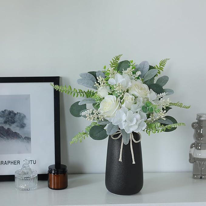 YXZZWL Artificial Greenery Stems Box Set,75 Pcs with 7 Kinds of Faux Greenery Branches Fake Eucalyptus for Wedding DIY Bouquets Floral Arrangement Table Centerpieces (Dusty Green & Beige)