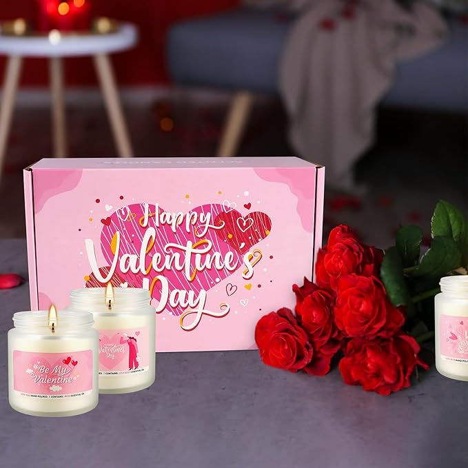 Candle Gifts,6pack Valentine's Scented Candle-Long Lasting Burning-Aromatherapy Candle for Men Husband Boyfriend,Romantic Gifts for Women, Girlfriend Wife,Mother,Home Decor,Anniversary