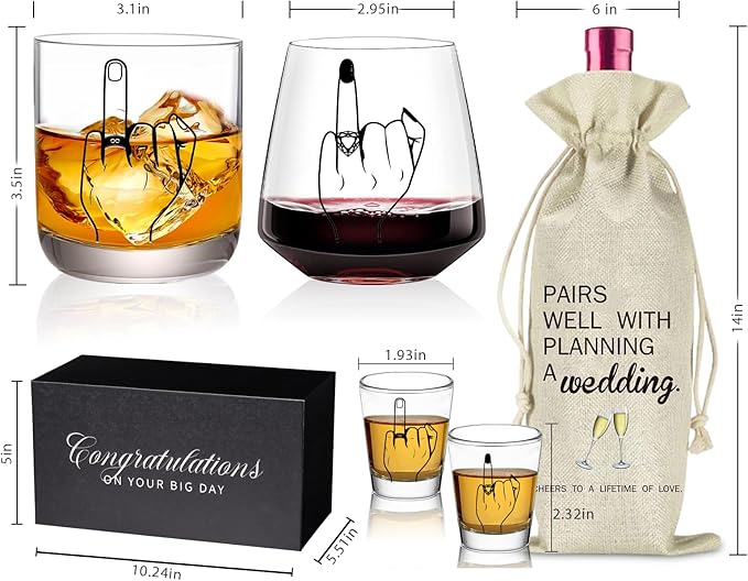 Engagement Gifts for Couples - Wedding Gifts, Unique Engagement Gift, Bridal Shower gifts, Cool Couple Gift for Newlywed Mr and Mrs Him and Her