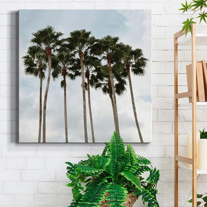 Wexford Home Square Premium Gallery Wrapped Canvas Flower Multicolor Wall Art Abstract Floral Romance Modern Pictures Print for Home Office, Ready to Hang, surfs up, 32x32