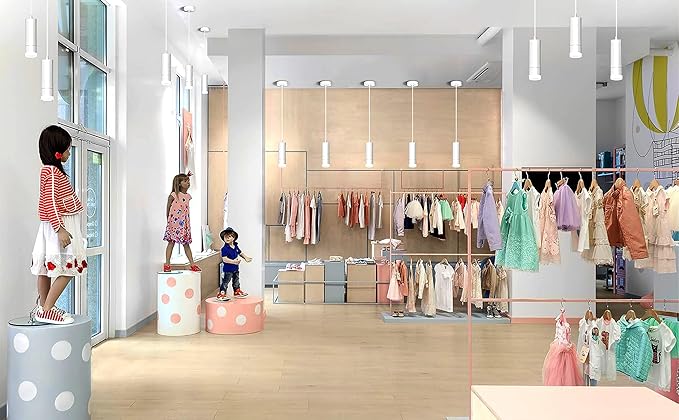 OKELI Modern Pendant Lights,White LED Mini Kitchen Island Lights Adjustable Focus Pendant Lighting for Kitchen Island Bedroom Dining Room Bar Shop,20W,4000K,ETL5026458(3 Pack)