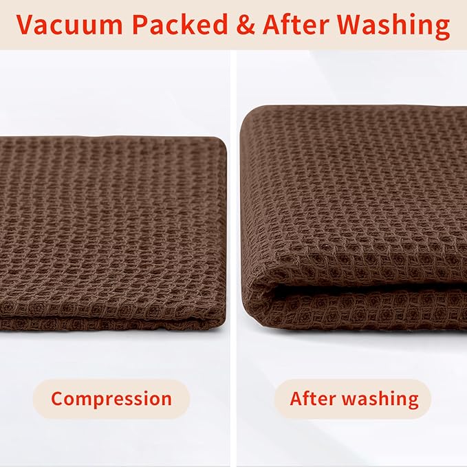 Homaxy 100% Cotton Kitchen Towels and Dishcloths Set, 12 x 12 Inches and 13 x 28 Inches, Set of 10 Bulk Kitchen Towels Set, Ultra Soft Absorbent Dish Cloths for Washing Dishes, Coffee