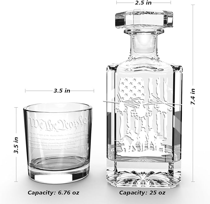 FURSARCAR Dad Gifts for Birthday, Helicopter Whiskey Decanter Set with 2 Glasses, Unique Cool Mens Fathers Birthday Gift from Daughter Son, Personalized Xmas Retirement Present Decanter Sets for Man