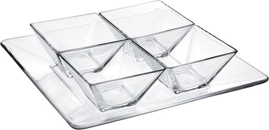 VETRERIA DI BORGONOVO Burgundy Display Board, Model Modes, Set of 5 Pieces, Multicoloured, One Size,