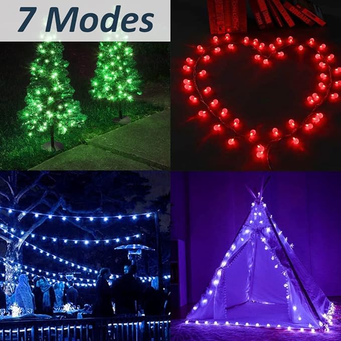 Mocalido 50ft Color Changing Globe String Lights Indoor, Hanging Colored Lights for Bedroom 75 LED USB Powered with Remote, Fairy Lights Classroom, Camping Tent Decor