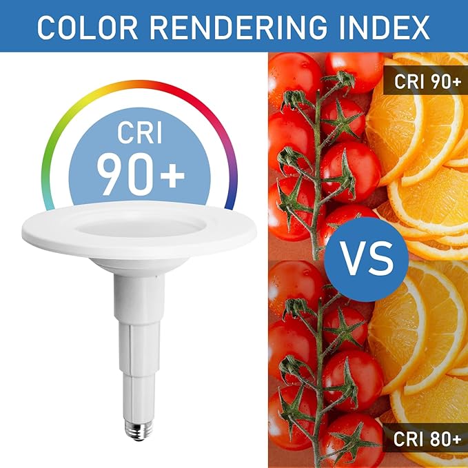 Jolux 4-Pack Retrofit LED Recessed Lighting 5/6 Inch,Dimmable Can Lights,2700K(Soft White),CRI90+,800LM,ETL Damp Rated Retrofit Downlight,Flat Trim,E26 Medium Screw Base,Simple Installation.………