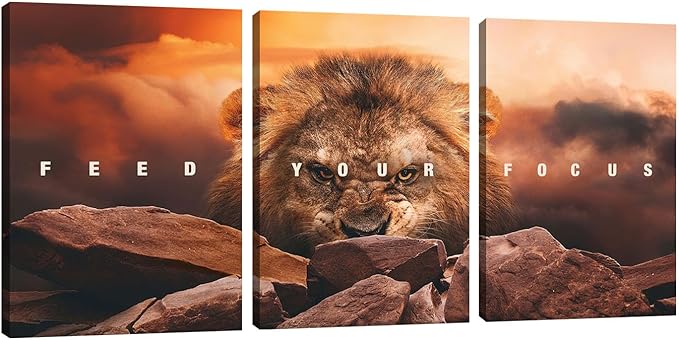 Motivational Office Wall Art Inspirational Encourage Poster Prints Office Wall Decor Canvas Art Prints Pictures Painting Artwork for Living Room Bedroom Framed Ready to Hang(36" Wx16 H)