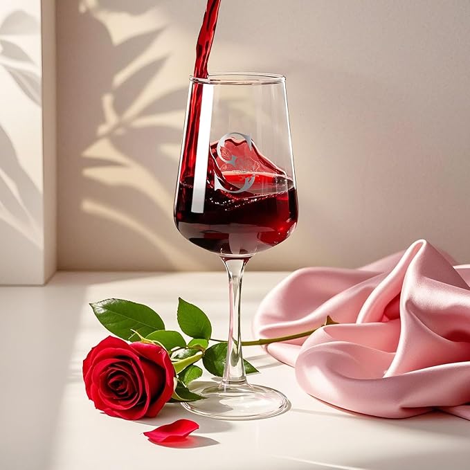 Monogrammed Wine Glass Gifts for Women - Personalized A-Z Wine Glasses with Gift Box & Greeting Card | Custom Mothers day, Anniversary, Birthday Gifts for Her, Mom, Wife, Best Friend, Sister,Woman (S)