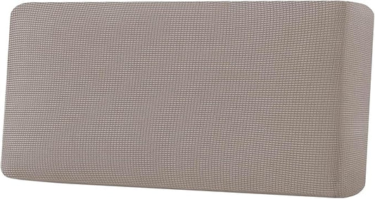 H.VERSAILTEX Super Stretch Individual Seat Cushion Covers Sofa Covers Couch Cushion Covers Slipcover Sets Thick Jacquard Textured Twill Fabric (1 Piece Sofa Cushion Cover, Taupe)