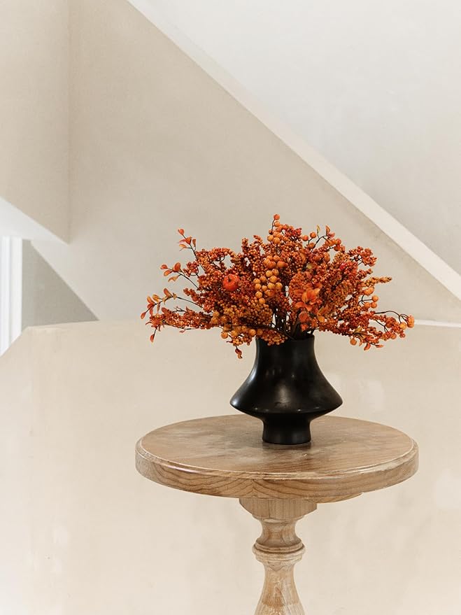 MISSPIN 10 PCS 18 inch Fall Decor Bouquets, Fall Decorations Indoor Outdoor Halloween Thanksgiving Farmhouse Arrangement Decorations for Front Door Wedding Centerpieces in Autumn (Pumpkin Berry)