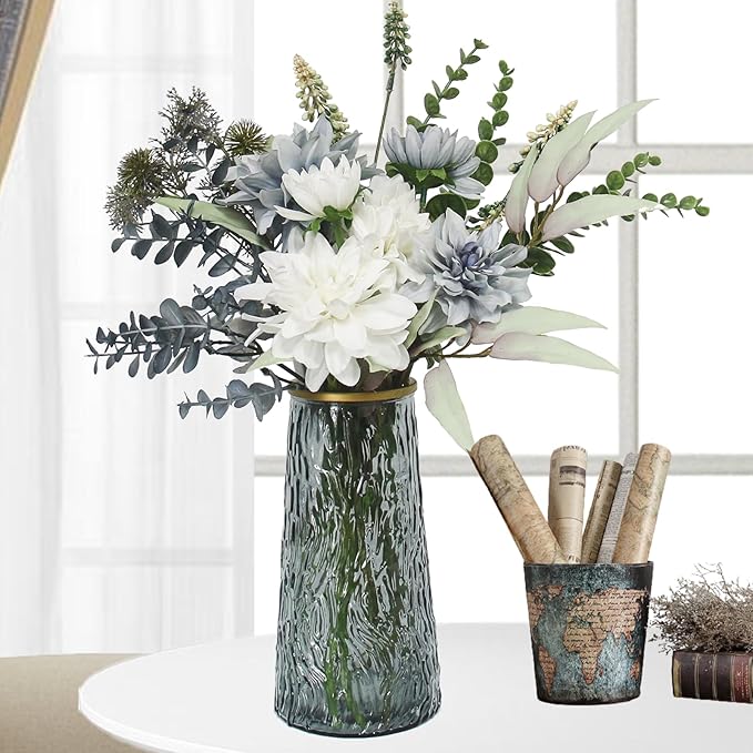 Leftover Fake Flowers in Vase,Artificial Flowers,Table Centerpieces for Dining Room,Fauk Flowers in Vase,Kitchen Decor,Coffee Table Decor