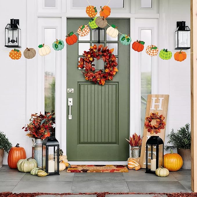 YQUQWN Fall Pumpkin Banner Fall Decorations for Home No DIY Little Pumpkin Birthday Banner for Autumn Harvest Thanksgiving Wall Decor Party Decorations Supplies Favors