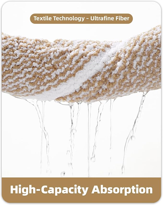 Color&Geometry Simple and Stylish Bath Mats for Bathroom Non Slip, 20"x29" Standard Sized Beige and White Bathroom Rugs, Absorbent, Soft, Washable, Microfiber Bath Mat