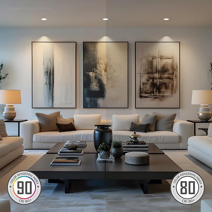 TORCHSTAR Basic Series 12-Pack 4 Inch Ultra-Thin LED Recessed Lighting with Junction Box, CRI90, Aluminum, 4000K Cool White, 5%-100% Dimmable Slim Recessed Downlight, 9W 810LM, ETL and Energy Star