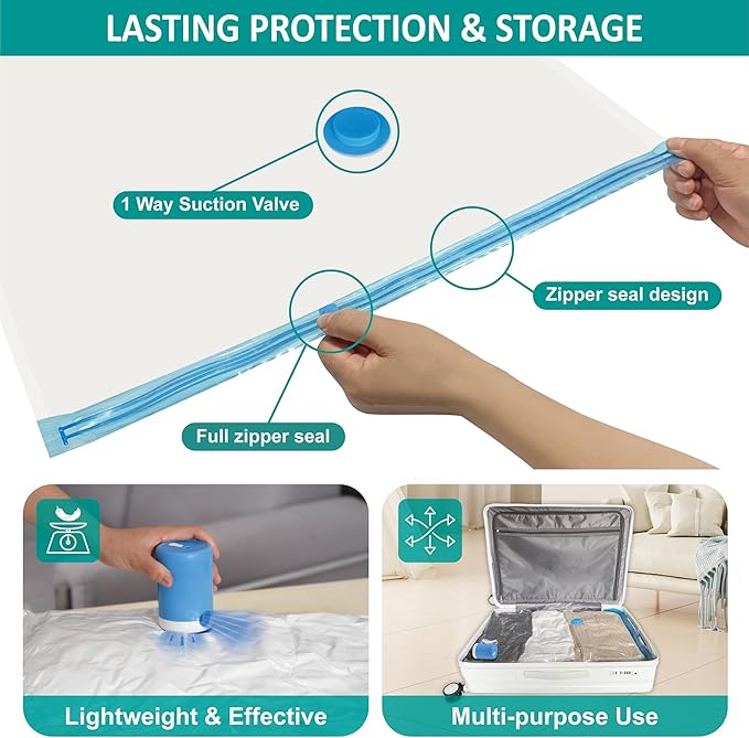 30 Pack Space Saver Storage Bags with Electric Air Pump