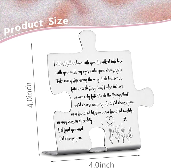 I’d Choose You Sign, Romantic Love Message Sign for Husband, Wife, Boyfriend, Girlfriend, Anniversary, Wedding, Valentine’s Day, Birthday Decorative Signs & Plaques YCC16