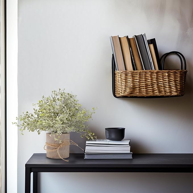 4Pcs Small Artificial Plants Indoor for Shelf Decor - Fake Plant for Home Office Decor - Small Artificial Plants in Pots for Kitchen Bathroom Laundry Farmhouse Room Decor