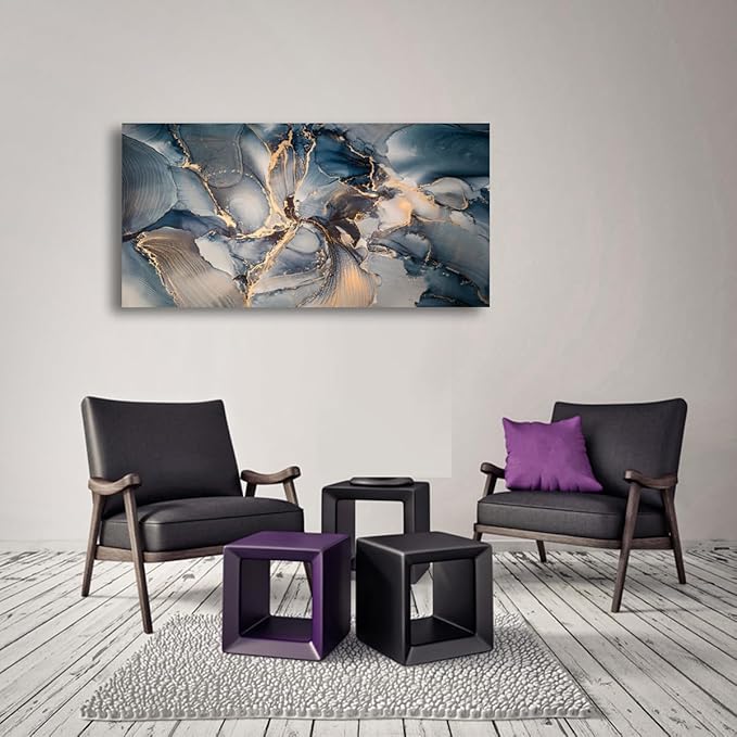 Color block Abstract Marble Grain Pictures Canvas Wall Art for Living room Bedroom Wall Decor,Smart Line Wall Art Print Paitnings for home Decor,Morden Artwork Full of Imagination Line Drawing Canvas