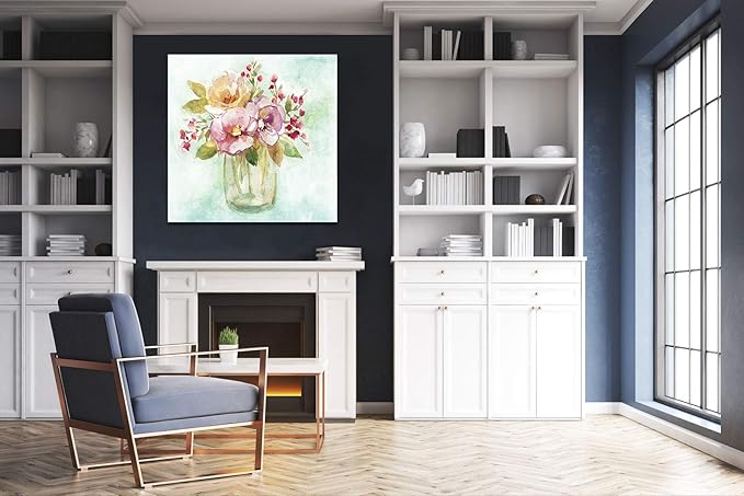 Wexford Home Summer Pansy Gallery Wrapped Canvas Wall Art, 16x16