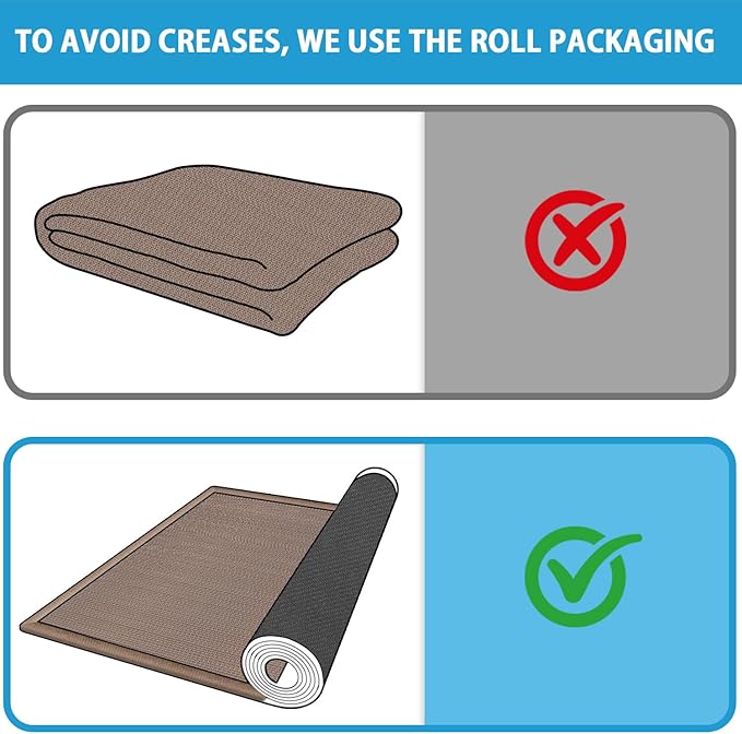 GOYLSER 5ft Kitchen Runner Rugs Non Skid Washable, Rubber Backed Absorbent Jute Kitchen Rug Carpet Sink Mat Non Slip, Light Brown