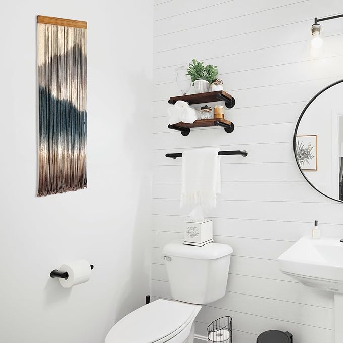 Knots & Beyond 'Mini' Collection, Macrame Wall Hanging, Dip Dye Fiber Art Wall Art, Tie Dye Tapestry, Boho Wall Decor for Above Couch, Headboard, Living Room Decor Wall, Woven Macrame Art, Quantity 1,